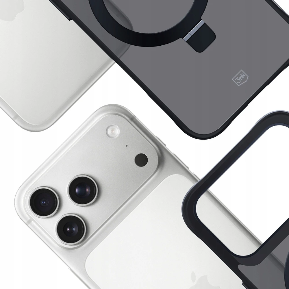 Dėklas 3MK Smoke Dėklas Mag&Stand for Apple iPhone 17 Pro
