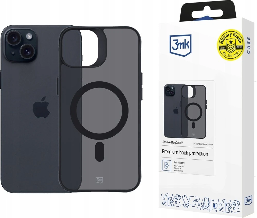Dėklas 3MK Smoke Mag dangtelis iPhone 15 6,1″