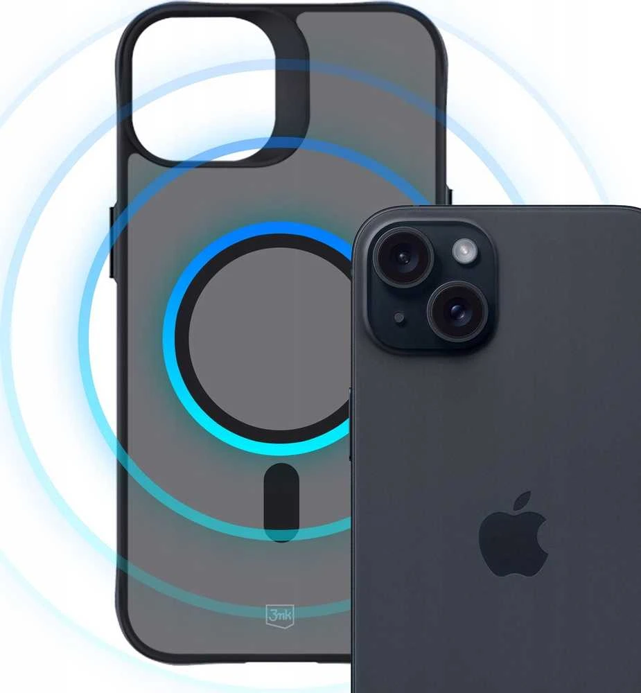 3MK dūmų spalvos MagDėklas Apple iPhone 15 Plus 6.7″