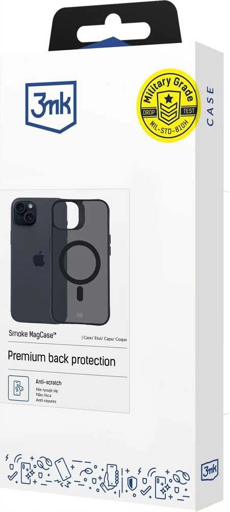 3MK dūmų spalvos MagDėklas Apple iPhone 15 Plus 6.7″