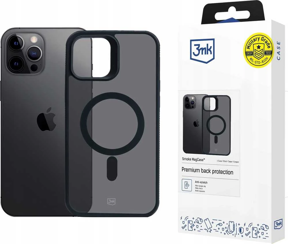 Dėklas 3MK Smoke Mag Apple iPhone 12 Pro Max 6,7"