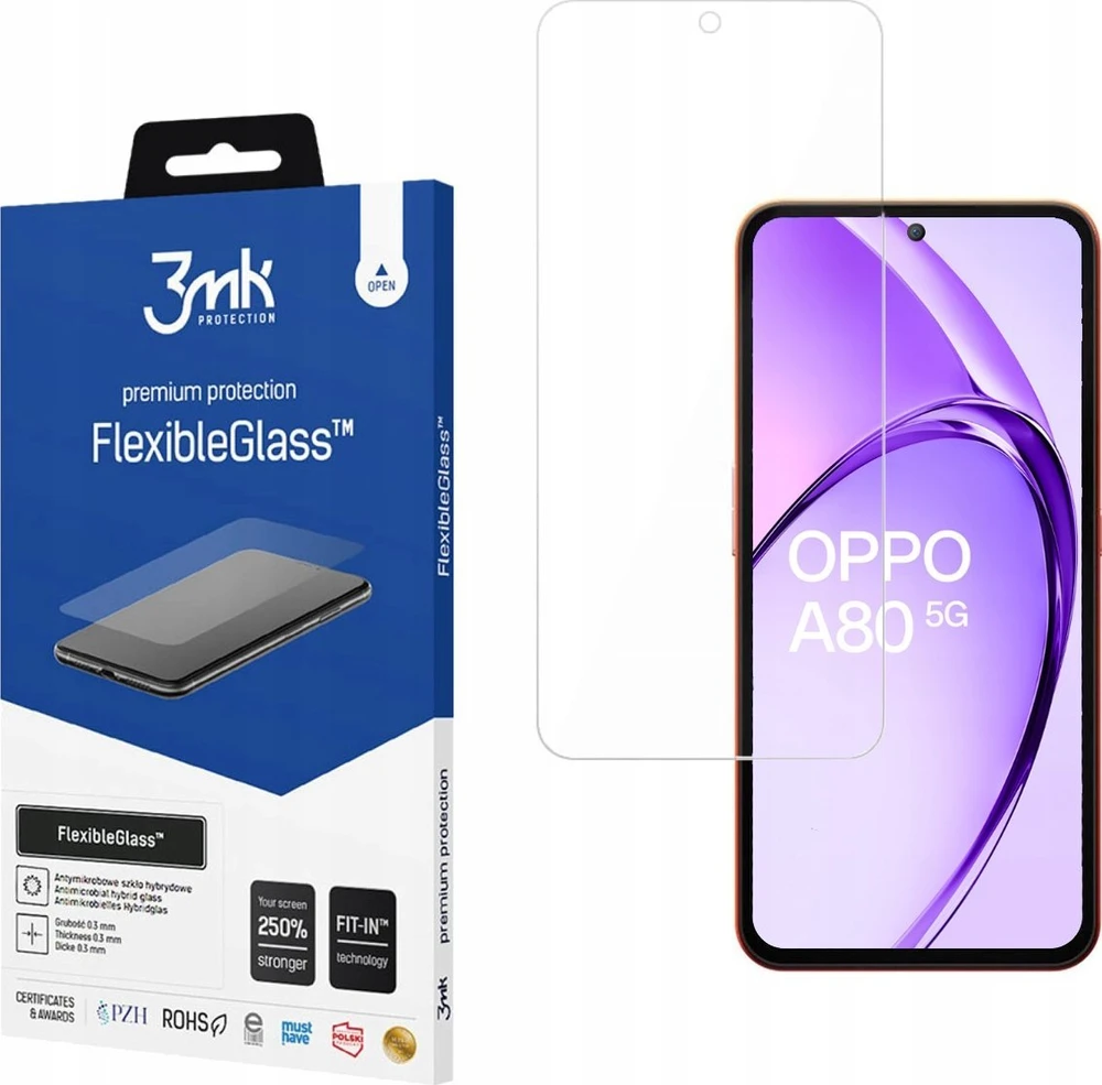 3Mk apsauga Oppo A80 – 3mk lankstus stiklas