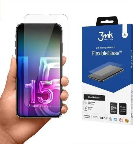 3MK FlexibleGlass Apple iPhone 15 Plus 6.7" hibridinis stiklas