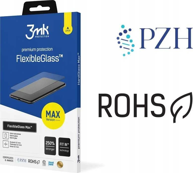 3MK FlexibleGlass Max Samsung Galaxy M34 M346 5G juodas, hibridinis stiklas su sustiprintais kraštais