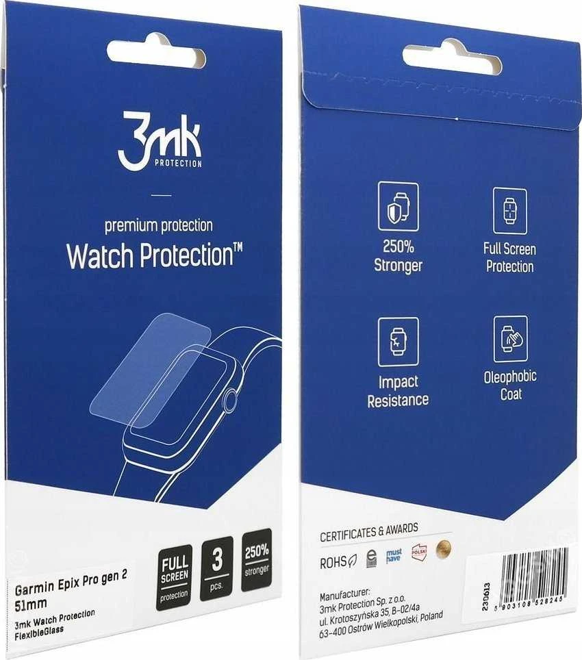 3MK „FlexibleGlass“ laikrodis su „Garmin Epix Progen 2“ 51 mm hibridiniu stiklu