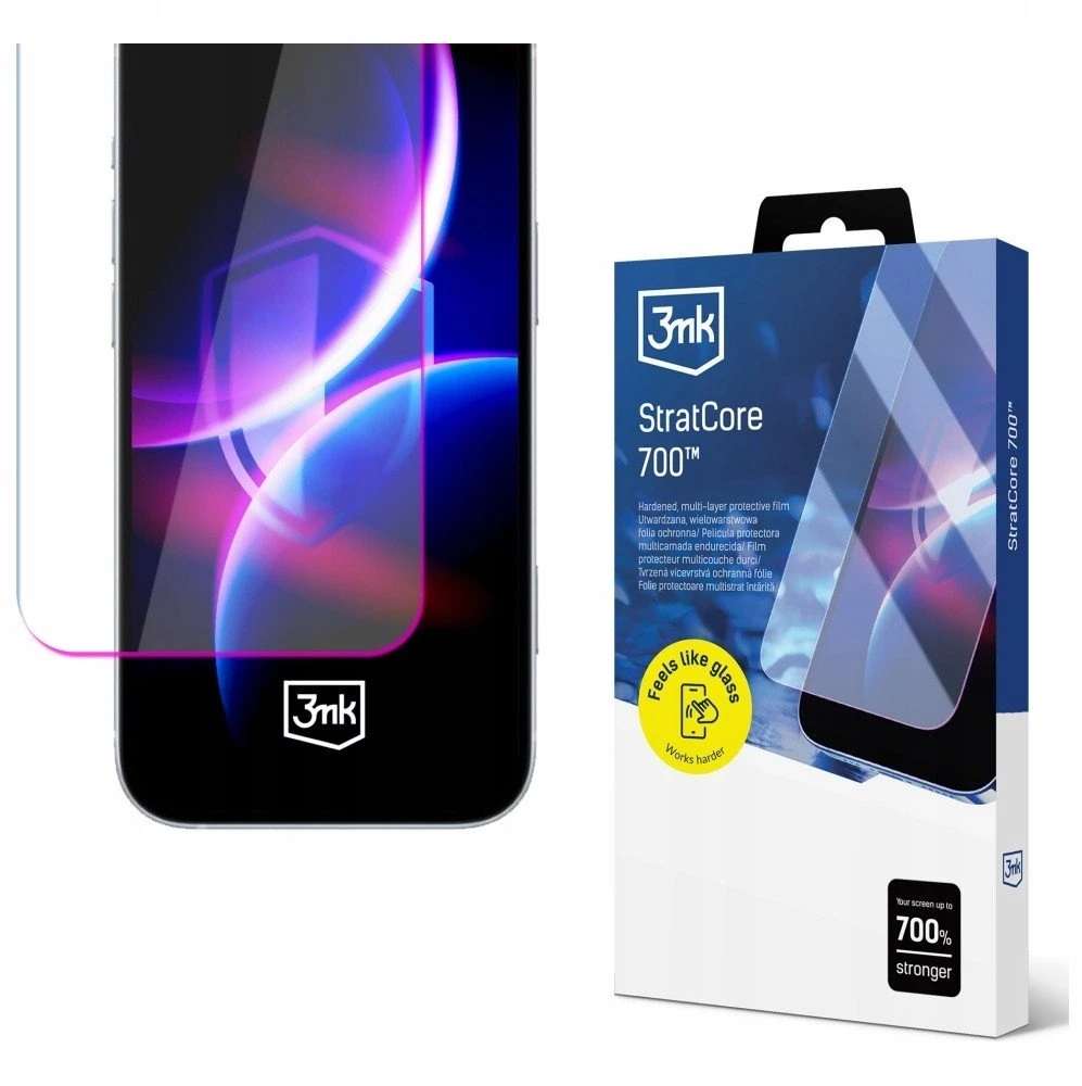 3Mk apsauginė grūdinto daugiasluoksnė apsauginė plėvelė „3mk StratCore700“, skirta „iPhone 15 Pro Max“.
