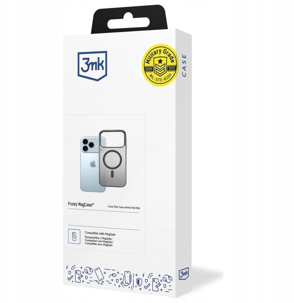 Dėklas 3mk Frosty MagCase Apple iPhone 17 Pro juodas