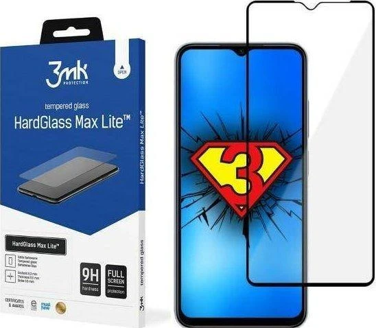3mk Grūdintas stiklas HardGlass Max Lite Xiaomi Redmi Note 11R juoda