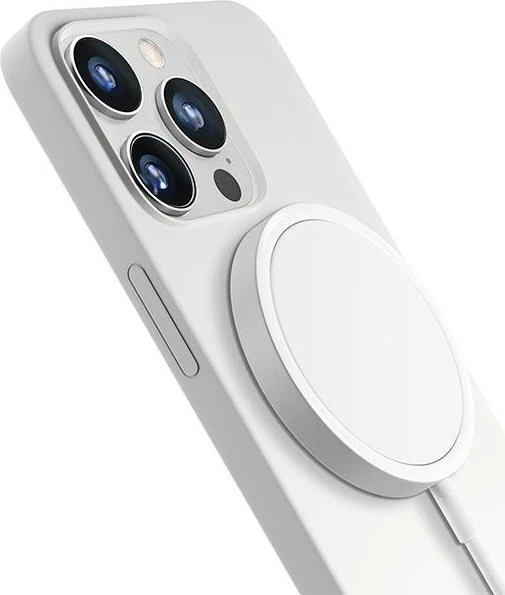 Dėklas 3Mk apsauga 3mk Hardy silikoninis MagCase iPhone 14 Pro - Baltas