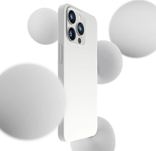 Dėklas 3Mk apsauga 3mk Hardy silikoninis MagCase iPhone 14 Pro - Baltas