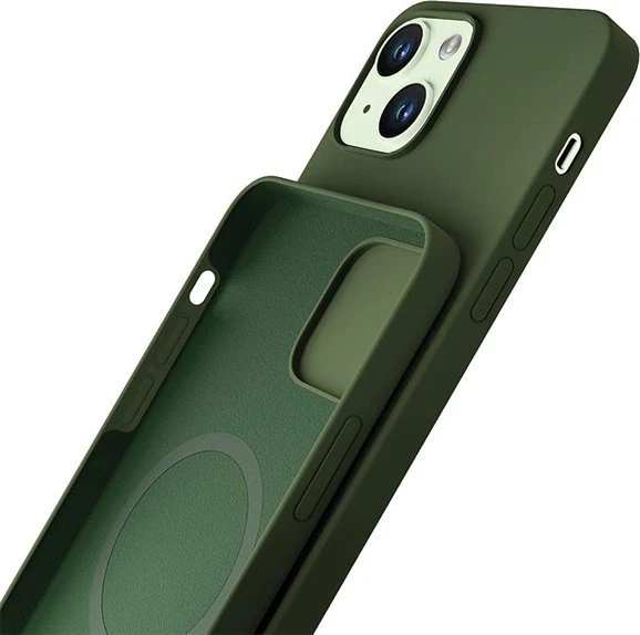 3MK Hardy Apple iPhone 15 Plus / 14 Plus 6.7" dėklas telefonui žalios spalvos MagSafe