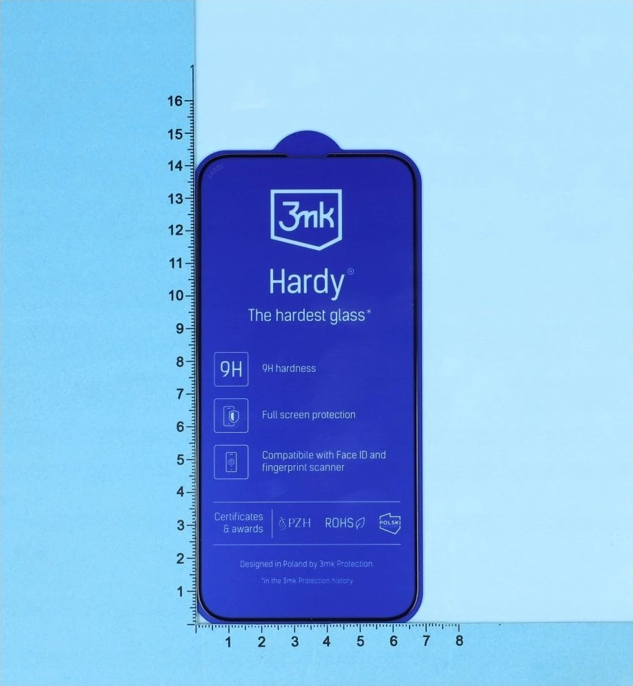 LCD apsauginis stikliukas 3mk Hardy Apple iPhone 13/13 Pro/14 juodas
