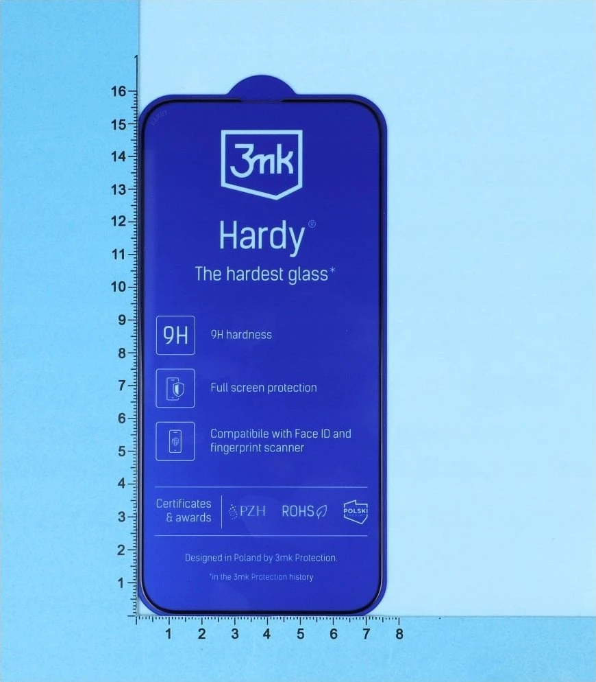 LCD apsauginis stikliukas 3mk Hardy Apple iPhone 13 Pro Max/14 Plus juodas