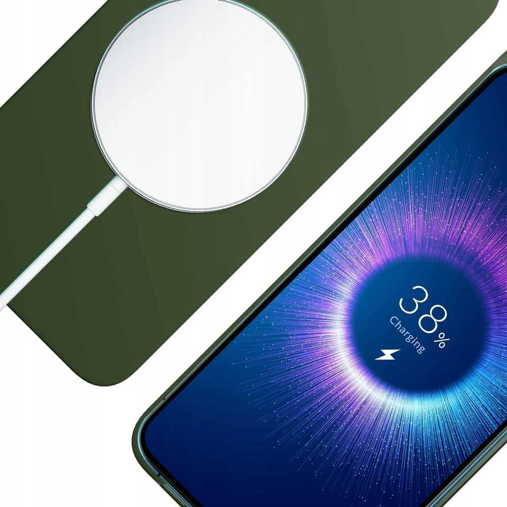Dėklas 3MK Hardy MagSilicone Apple iPhone 15 Plus tamsiai žalias