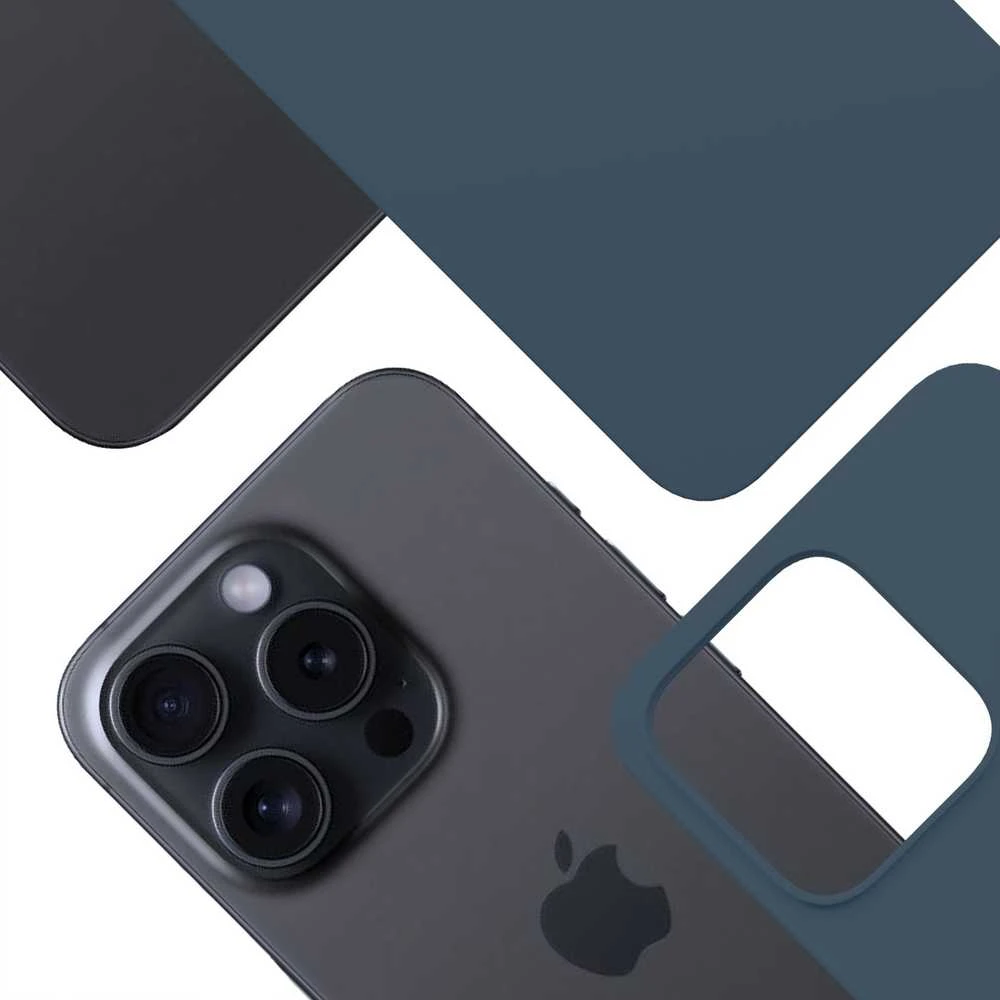 Dėklas 3MK Hardy MagSilicone skirtas Apple iPhone 15 Pro mėlynos spalvos