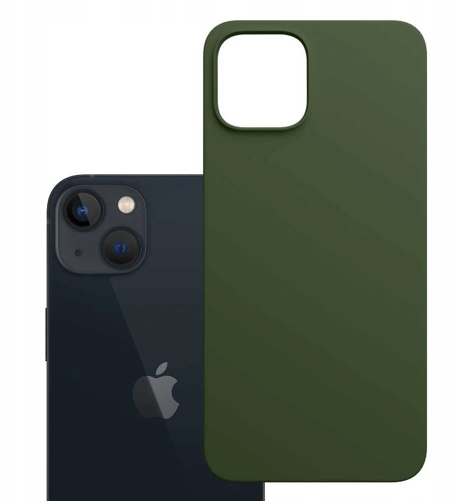 Dėklas 3MK Hardy MagSilicone Apple iPhone 15 Plus tamsiai žalias