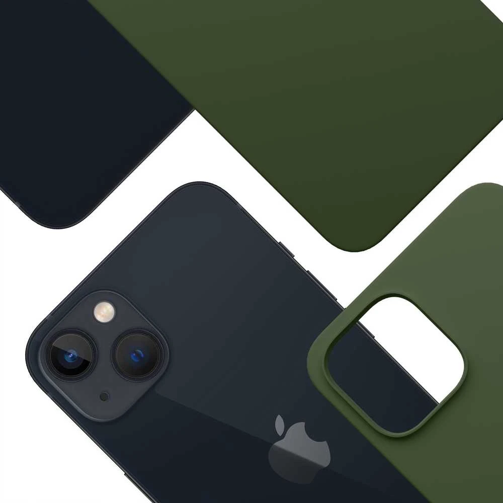Dėklas 3MK Hardy MagSilicone Apple iPhone 15 Plus tamsiai žalias