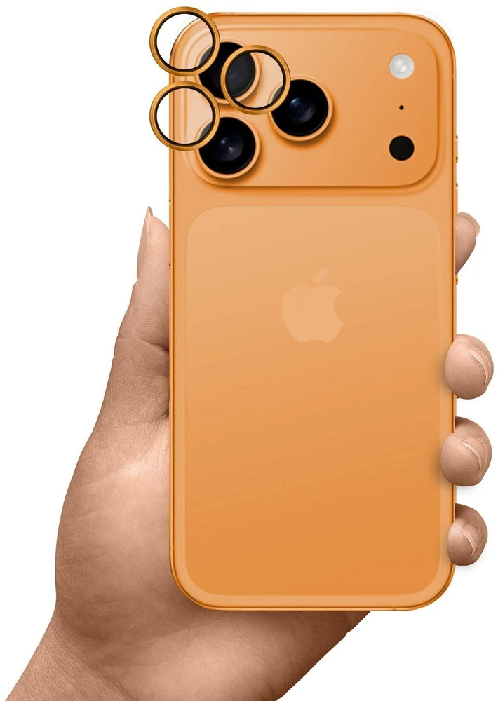 3Mk Protection 3mk HARDY Lens Protection Pro objektyvo stiklas iPhone 17 Pro / 17 Pro Max - oranžinis