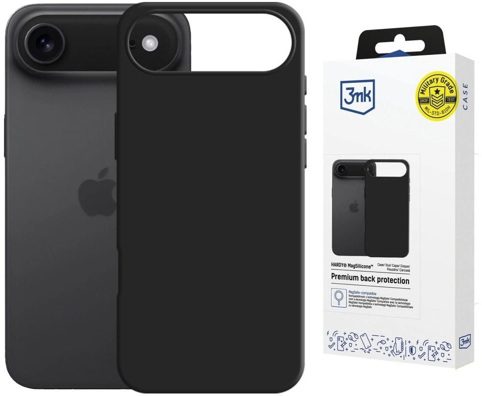 3MK Hardy MagSilicone dėklas skirtas Apple iPhone 17 Air Graphite