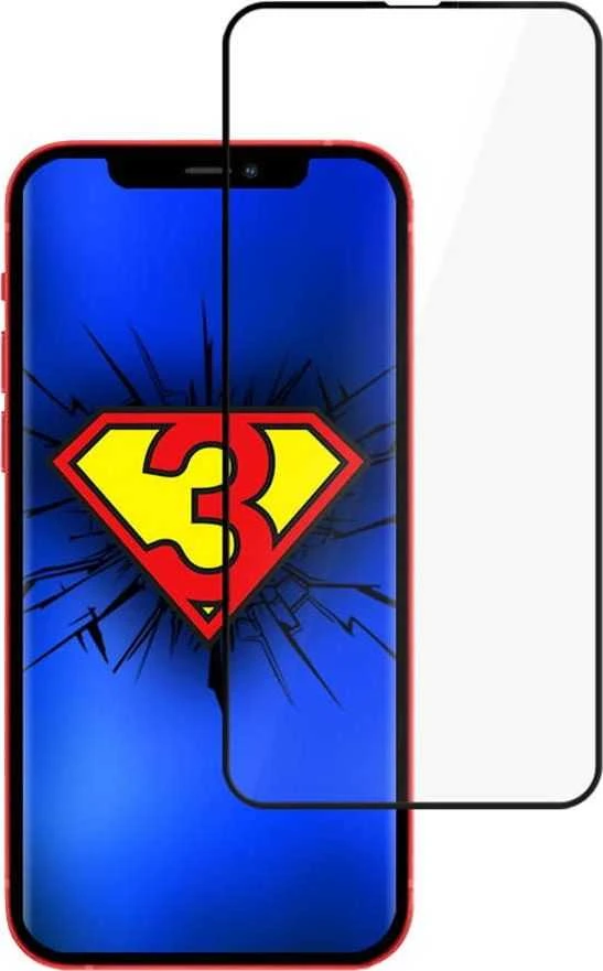 3MK HardGlass Max Ekrano apsauga, iPhone 13 Pro Max, Grūdintas stiklas, Juodas