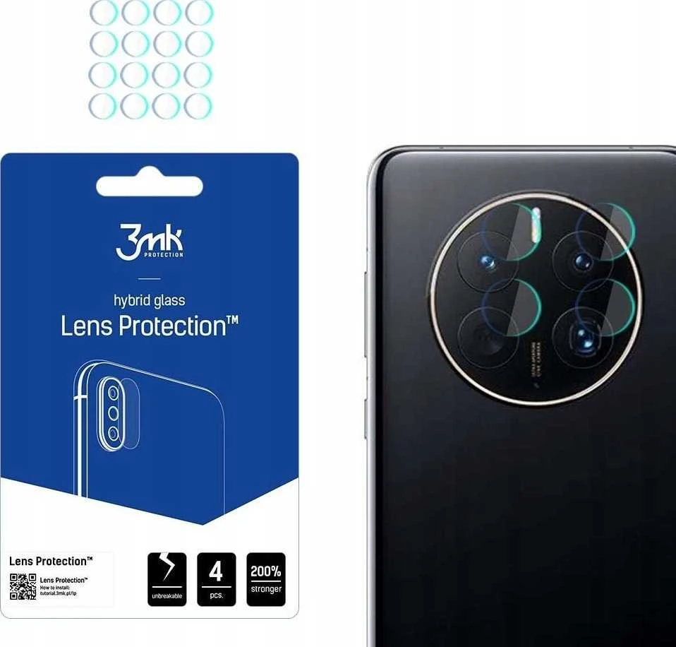 3MK objektyvo apsauga Huawei Mate 50 Pro telefonui, 4vnt