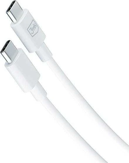 3MK Hyper Charger PD 25W laidinis įkroviklis baltos spalvos + 1x USB-C Cable