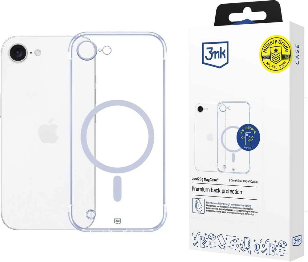 Dėklas 3Mk apsauginis 3mk Just20g MagCase, skirtas iPhone 16E - skaidrus
