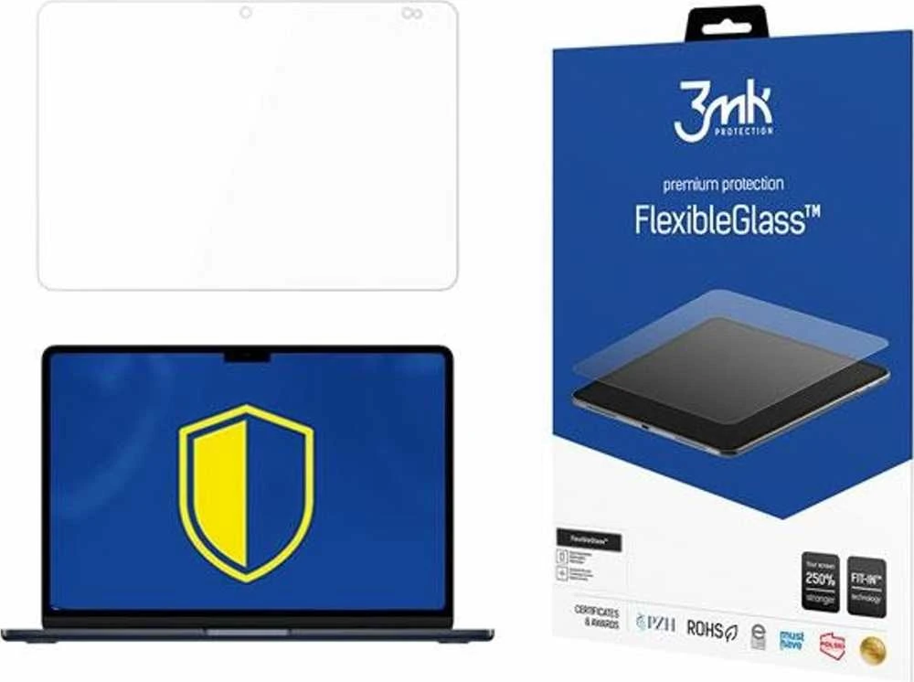 3MK „FlexibleGlass“ „MacBook Air 2022“ (M2) 13,6 colio hibridinio stiklo dėklas