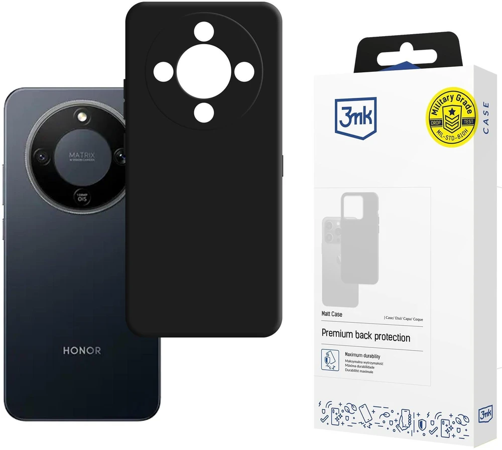 3Mk Protection 3mk matinis dėklas, skirtas Honor Magic 8 Lite - matinės juodos spalvos