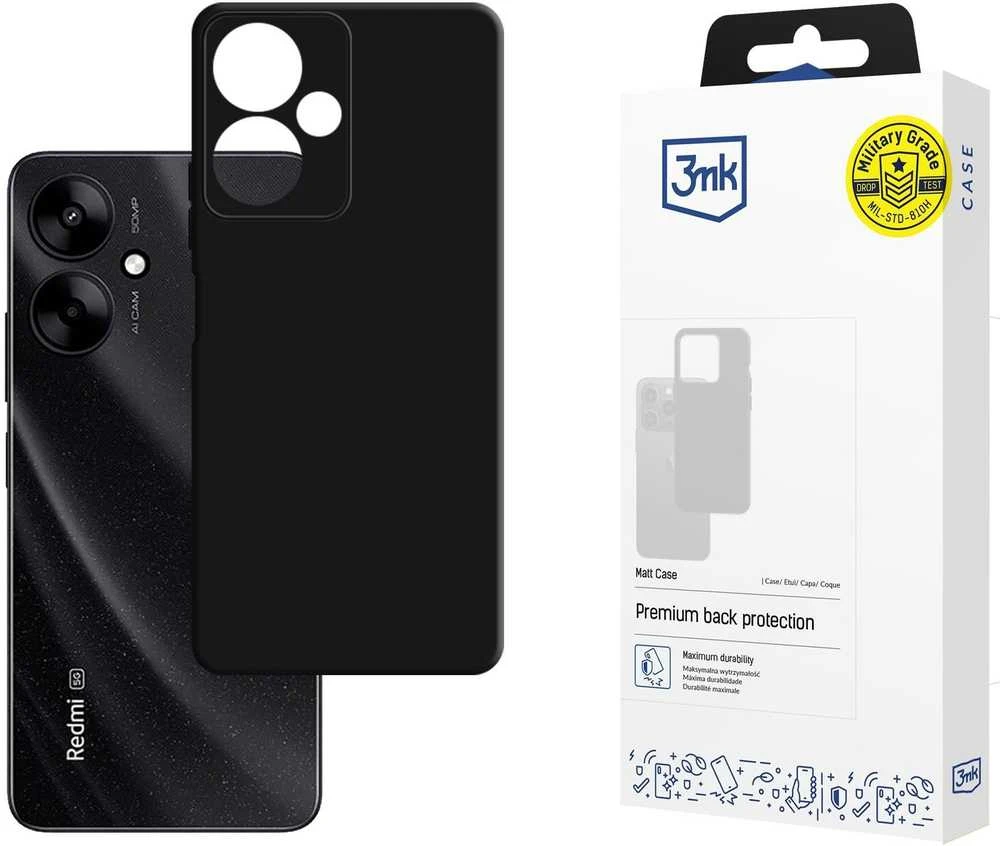 Dėklas 3mk Matt Case Xiaomi Redmi 13C 5G juodas