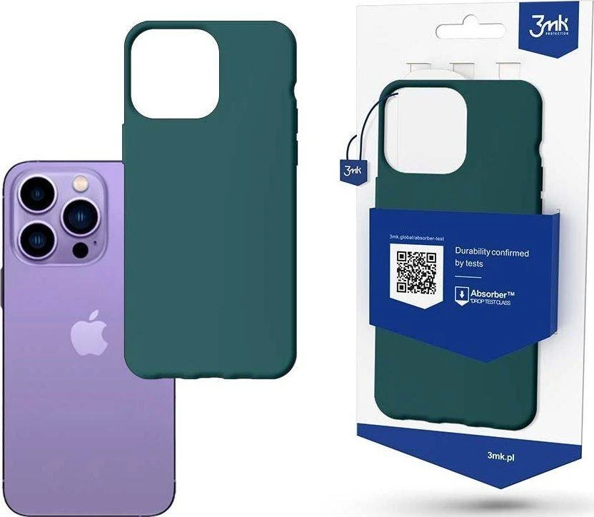 Dėklas 3mk Matt Case Apple iPhone 14 Pro tamsiai žalias