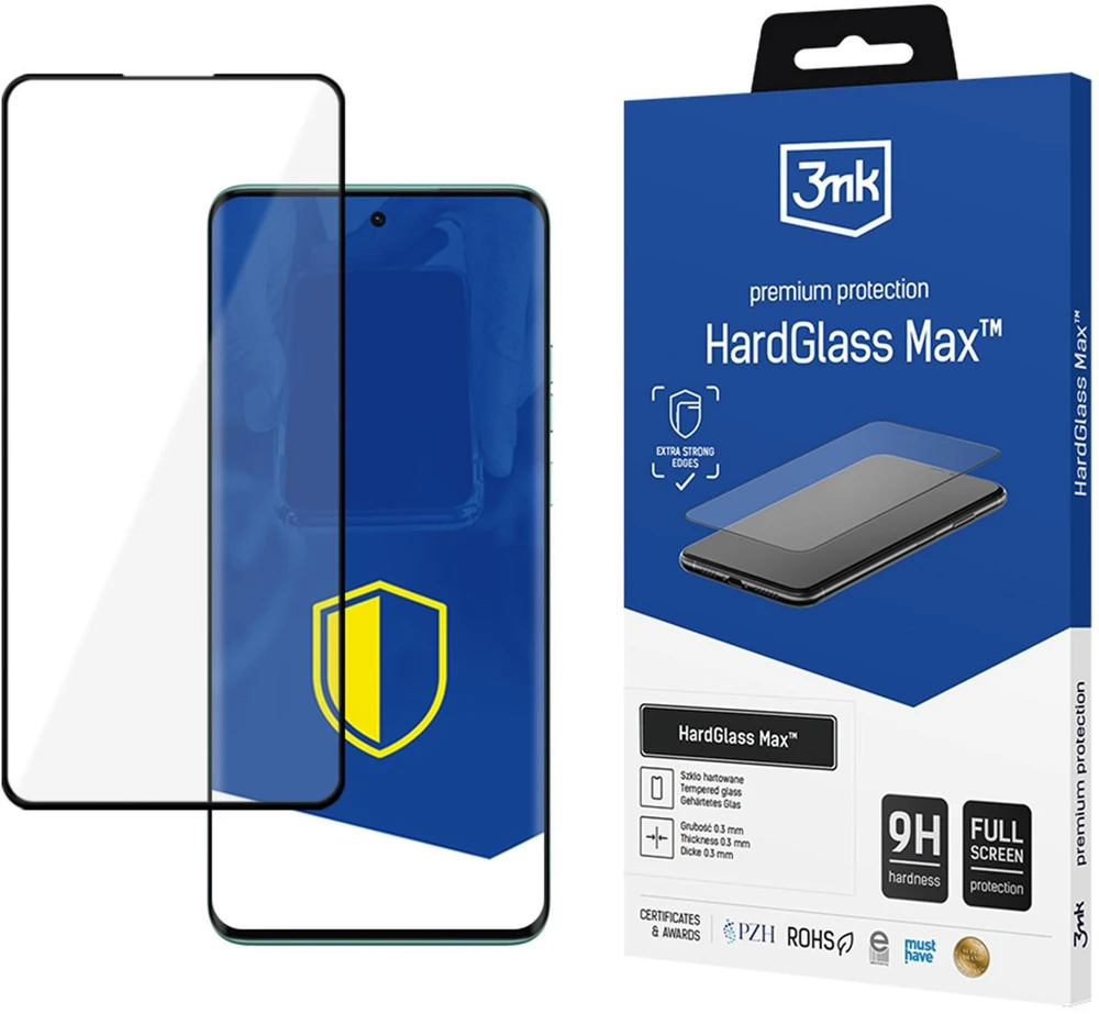 3Mk apsauga 3mk HardGlass Max Juodas grūdintas stiklas Motorola Edge 40 Neo