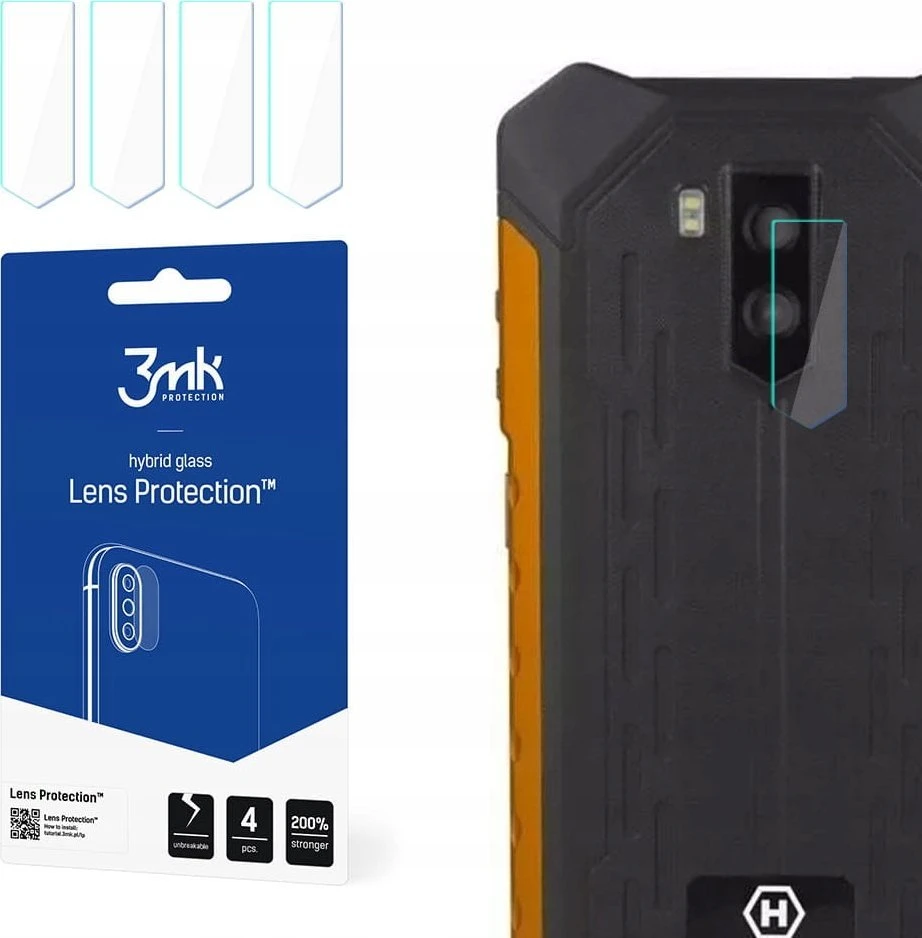 3Mk apsauginis hibridinis stiklas, skirtas „MyPhone Hammer Iron 3 LTE“ 3mk objektyvo apsaugos kameros objektyvui.
