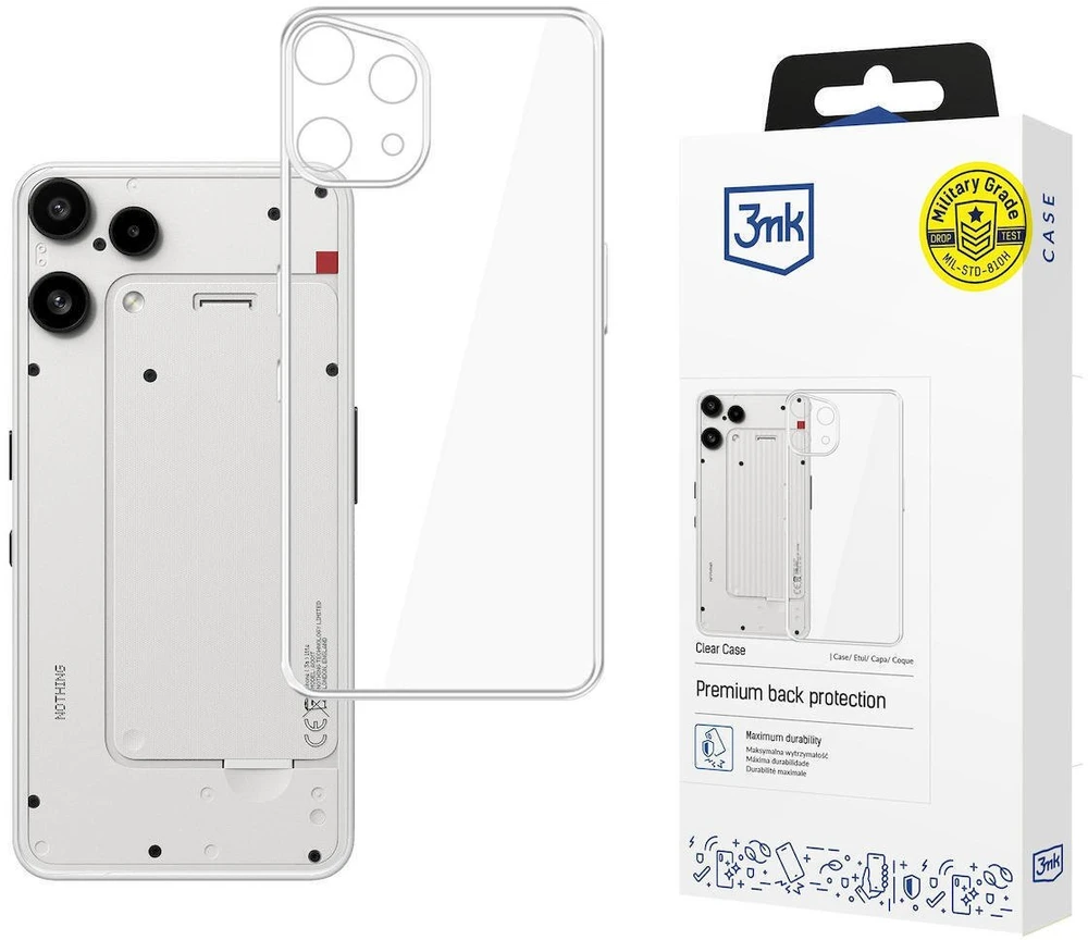 3Mk Apsauginis 3mk skaidrus dėklas, skirtas „Nothing Phone“ (3a) Lite - permatomas