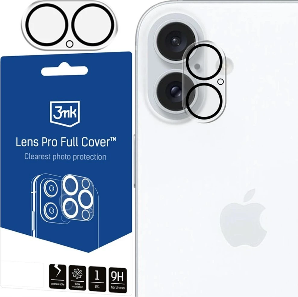 Apsauginis stikliukas kamerai 3mk Lens Pro Apple iPhone 16/16 Plus juodas