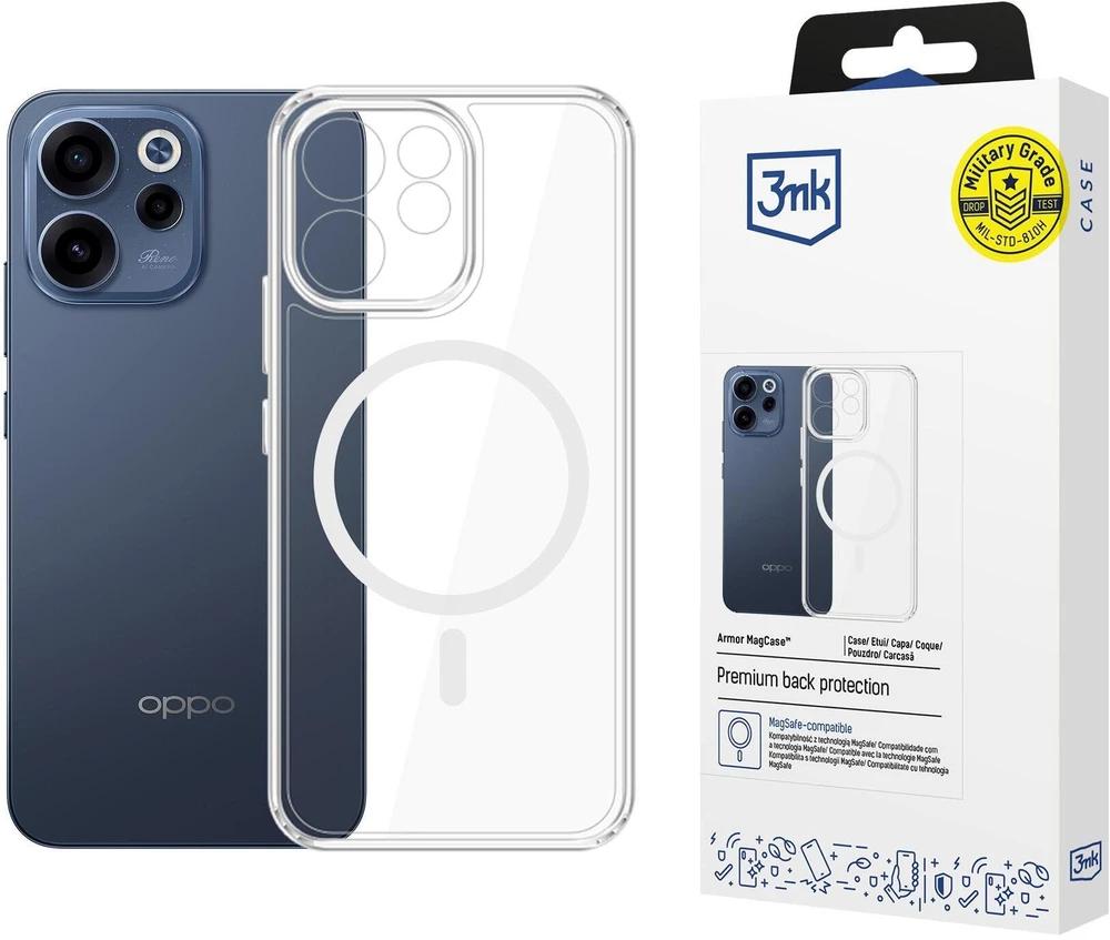3Mk apsauginis 3mk šarvuotas dėklas Oppo Reno 15 F 5G / Reno 15 FS 5G (CPH2801) - skaidrus