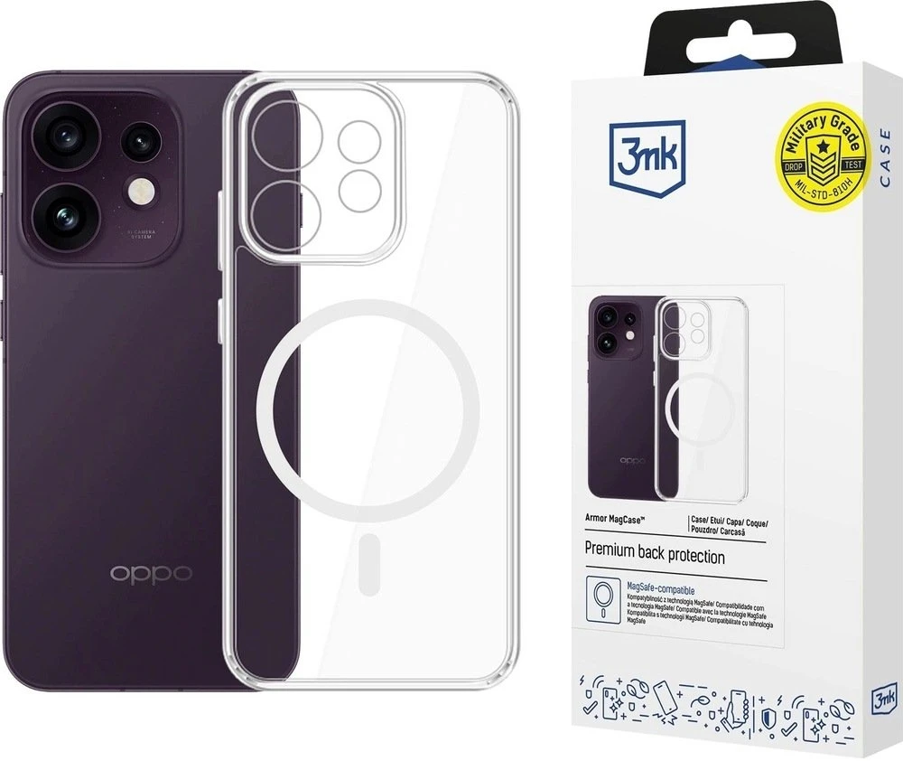 Dėklas 3Mk Protection 3mk Armor Magcase for Oppo Reno 16 F / Reno 16 FS (CPH2859) - Transparent