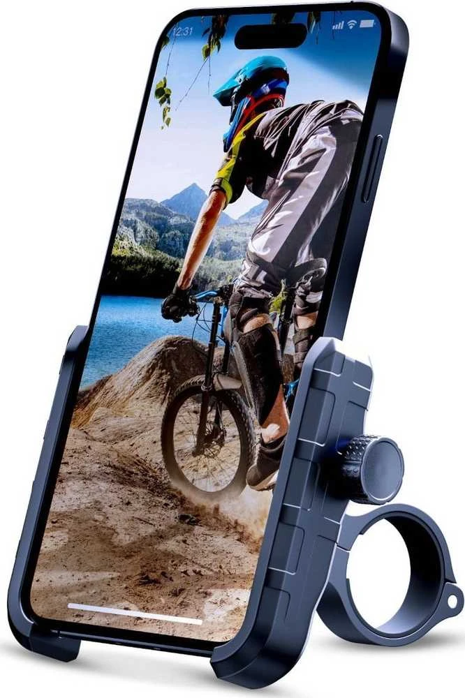 3mk Steel Bike Holder telefono laikiklis dviračiui - juodos spalvos