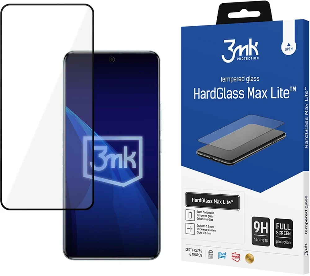 3Mk apsauga Redmi Note 15 4G/5G - 3mk HardGlass Max Lite Juodas