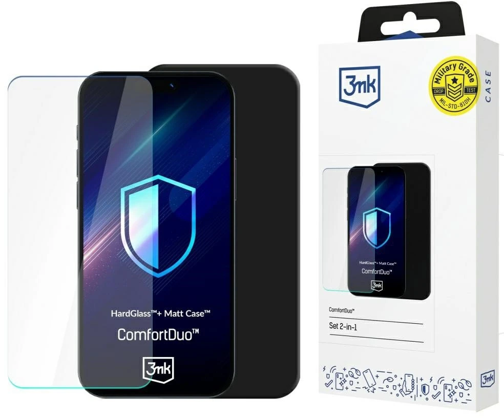 Rinkinys 3MK ComfortDuo Matt Juodas do Samsung Galaxy M16 5G