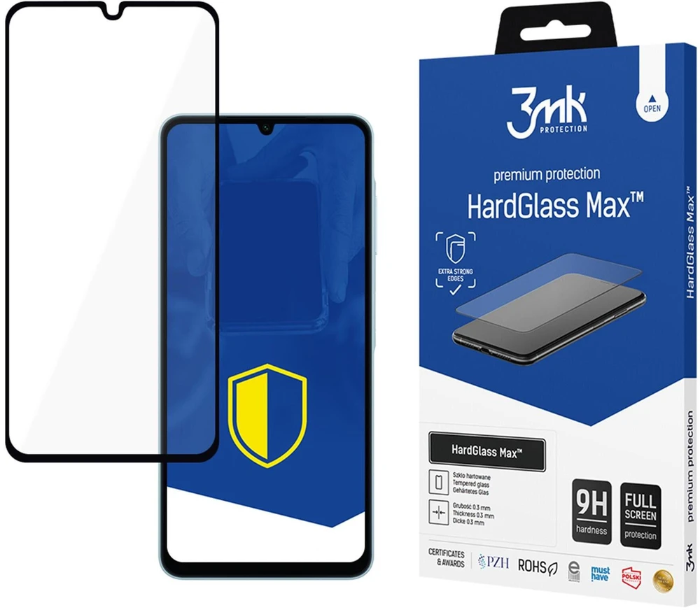 Nezatříděno Sustiprintas viso ekrano grūdintas stiklas 3mk HardGlass Max Juodas, skirtas Samsung Galaxy A06