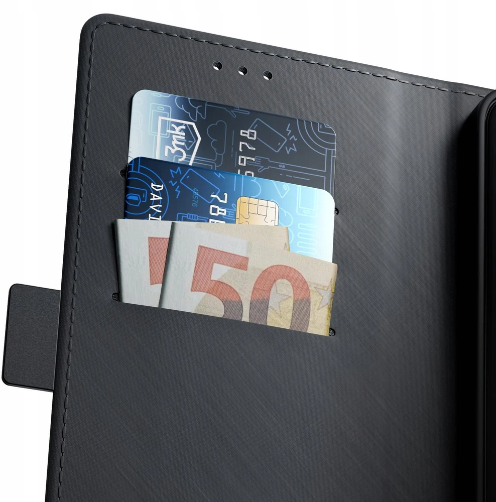 3mk Wallet Samsung Galaxy S25 Edge - dėklas telefonui juodos spalvos