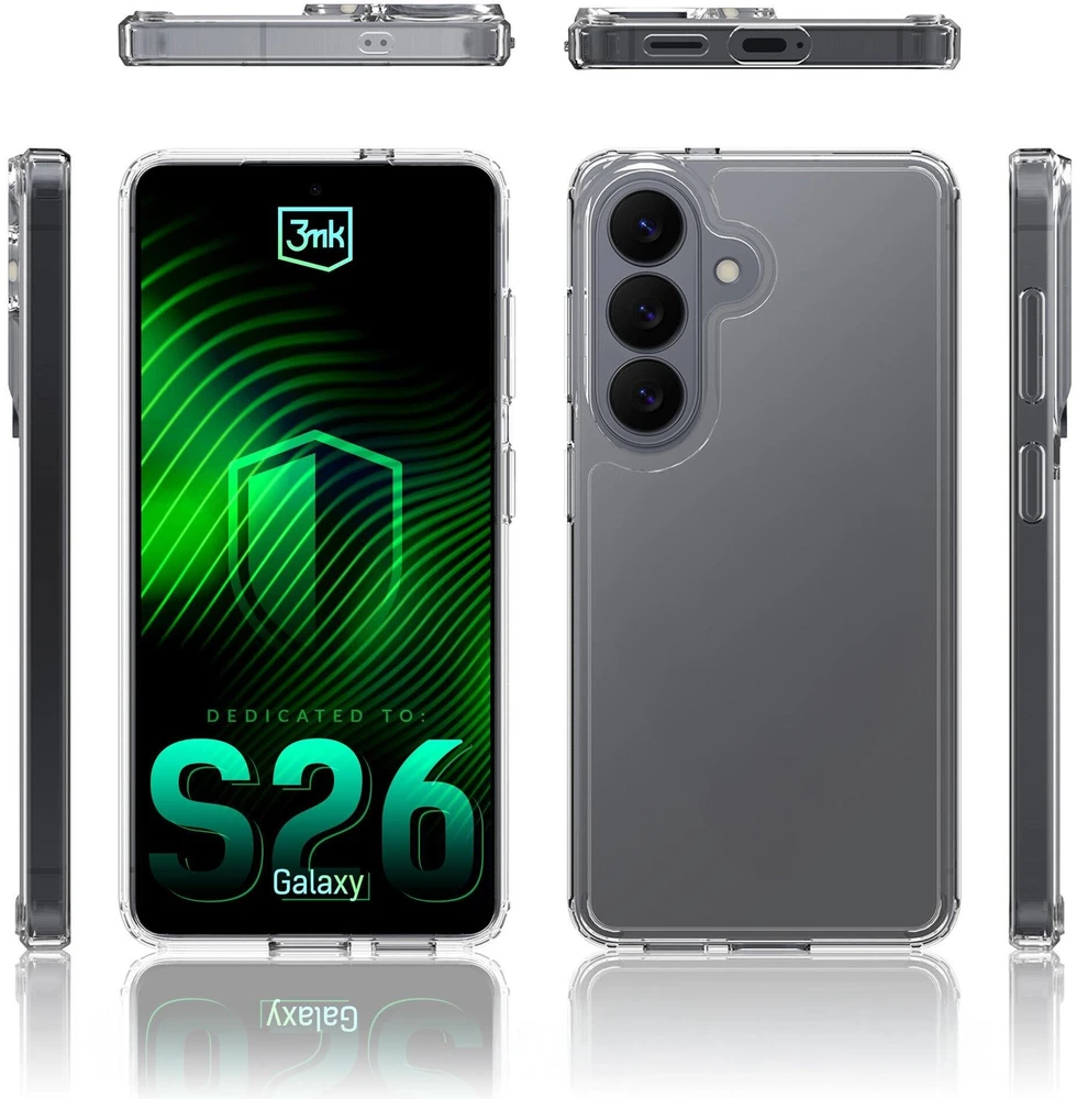 3mk šarvuotas dėklas, skirtas „Samsung Galaxy S26 Pro“ - skaidrus
