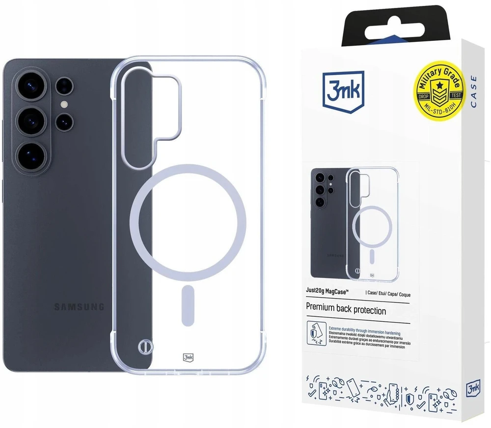 Dėklas 3mk Just20g MagCase, skirtas Samsung Galaxy S26 Ultra - skaidrus