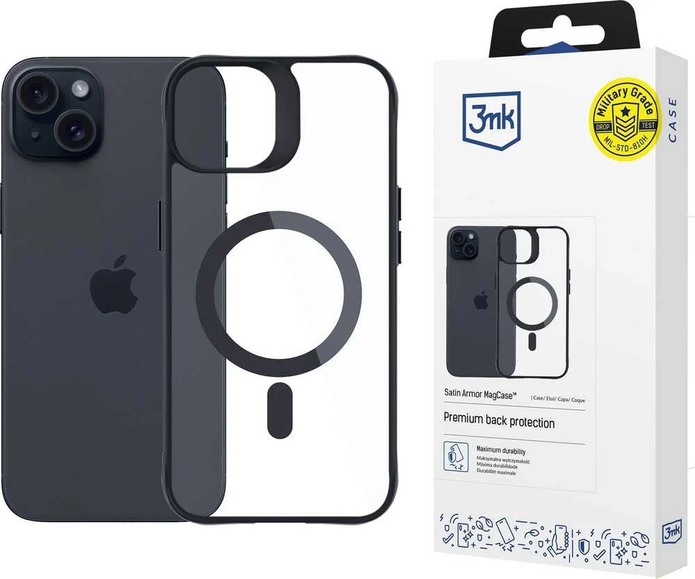 3MK Satin Armor MagDėklas Apple iPhone 15 Plus6.7&8243;
