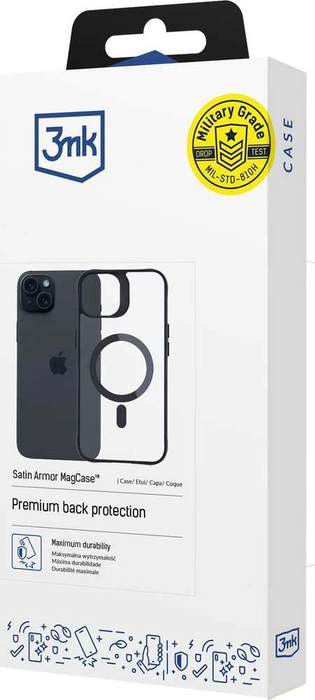 3MK Satin Armor MagDėklas Apple iPhone 15 Plus6.7&8243;
