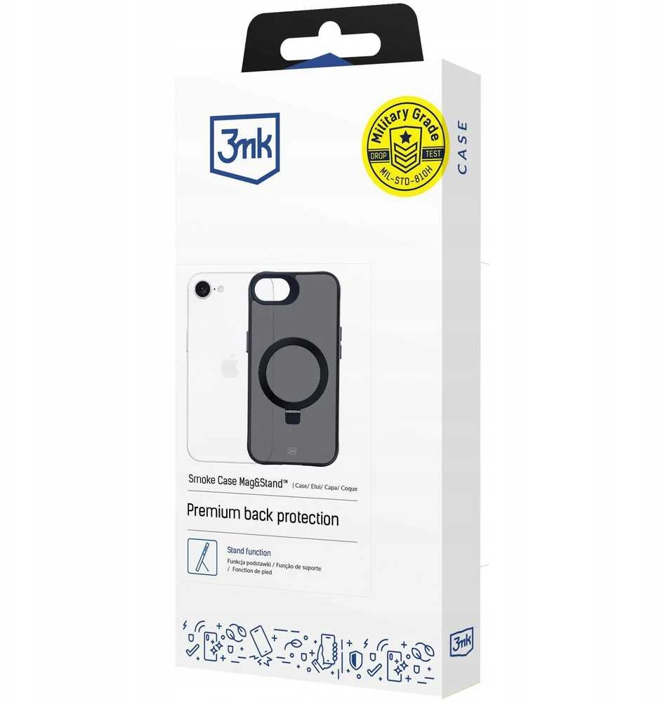 Dėklas 3mk Smoke Case Mag&Stand pro Apple iPhone 16E
