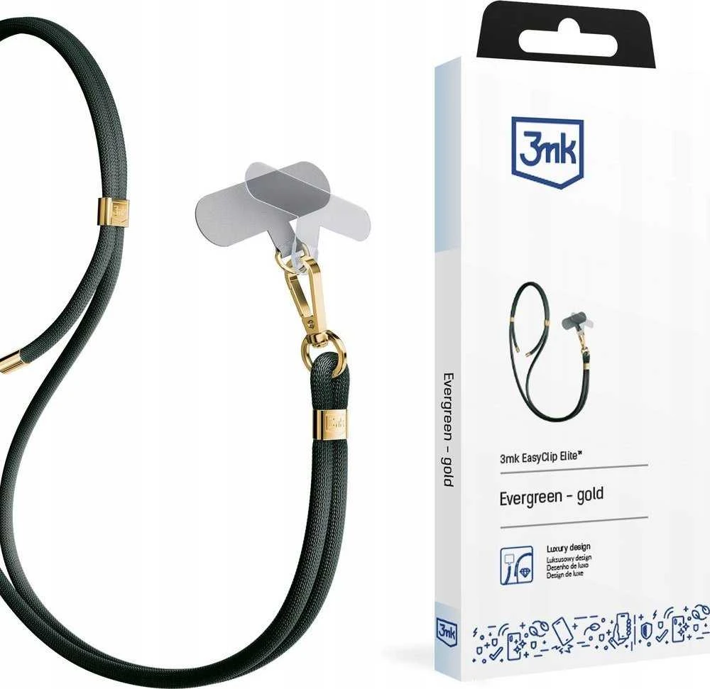 3MK EasyClip Elite Evergreen (auksinis) virvelė telefonui