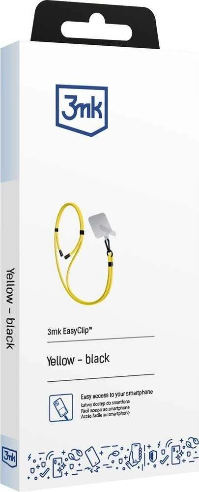 Išmanusis telefonas Lanyard 3mk EasyClip - geltonos spalvos