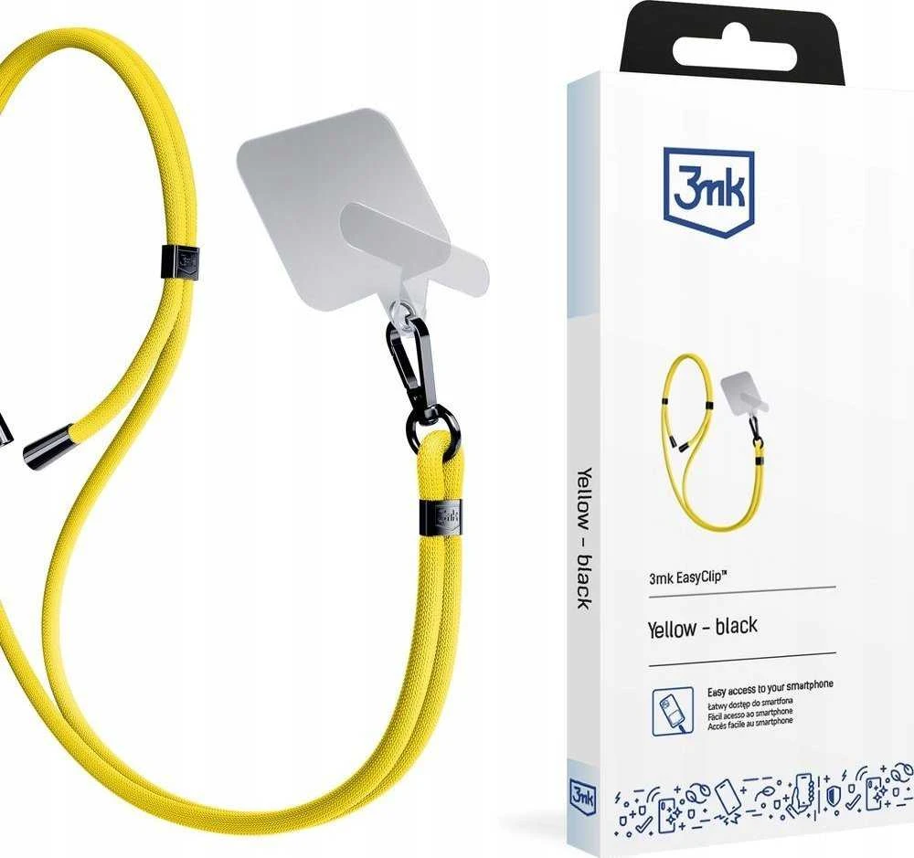 Išmanusis telefonas Lanyard 3mk EasyClip - geltonos spalvos